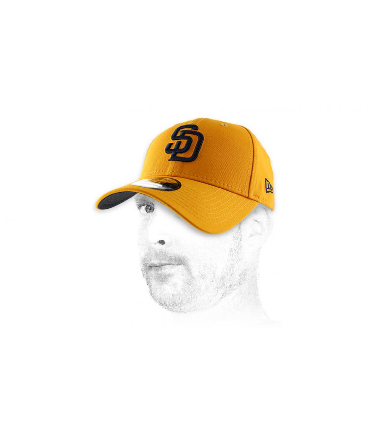 Cap Curve gelb SD Casquette San Diego Padres gold navy